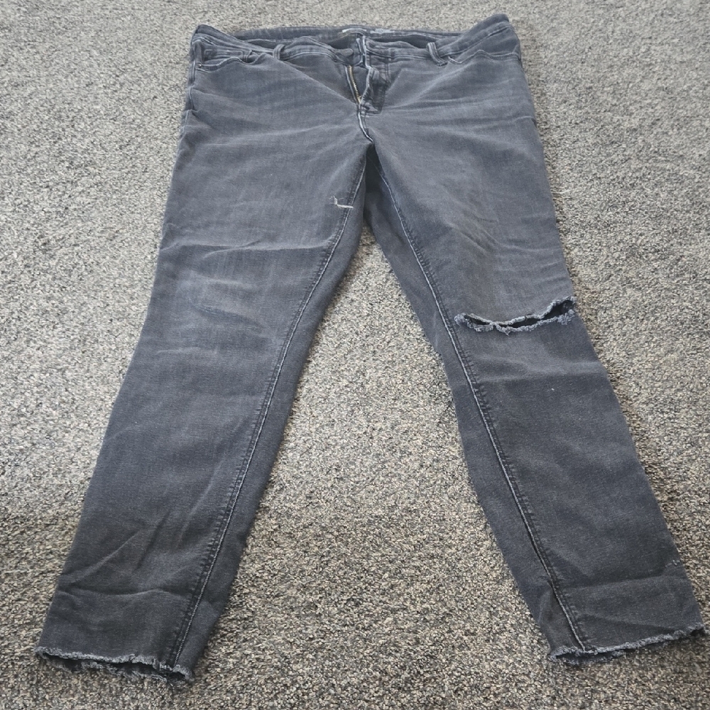 Old Navy Black Skinny Jeans Distressed